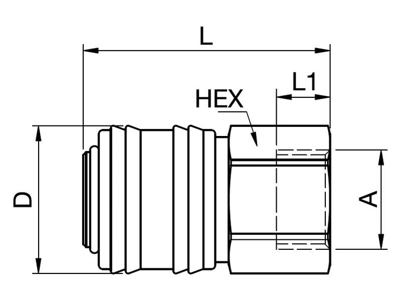 Coupler Female BSPP - 3/8 (S.31806)