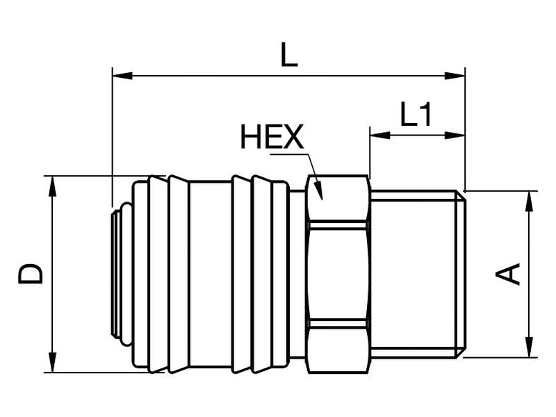Coupler Male BSPP - 1/4 (S.31808)