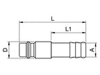 Plug Hose Barb - 6mm (S.31811)