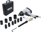 Chave de impacto pneumática com conjunto de ferramentas | 12,5 mm (1/2") | 312 Nm | 16 peças