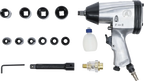 Chave de impacto pneumática com conjunto de ferramentas | 12,5 mm (1/2") | 312 Nm | 16 peças