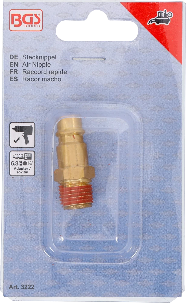 Bico de encaixe | rosca exterior 6,3 mm (1/4")