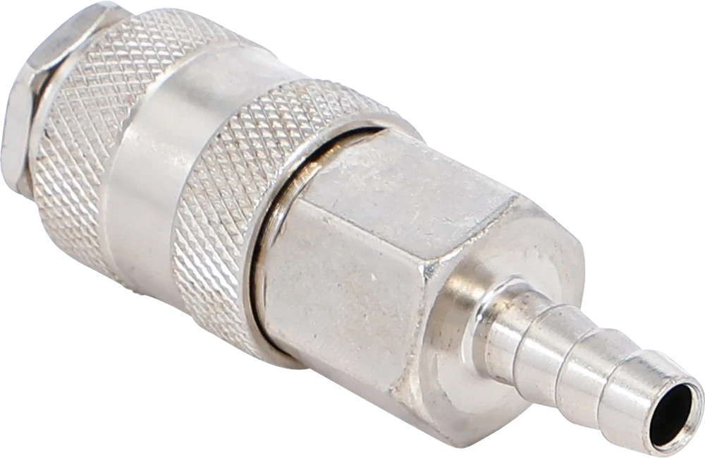 Acoplador rápido para ar comprimido com ligação de mangueira de 8 mm
