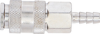 Acoplador rápido para ar comprimido com ligação de mangueira de 8 mm