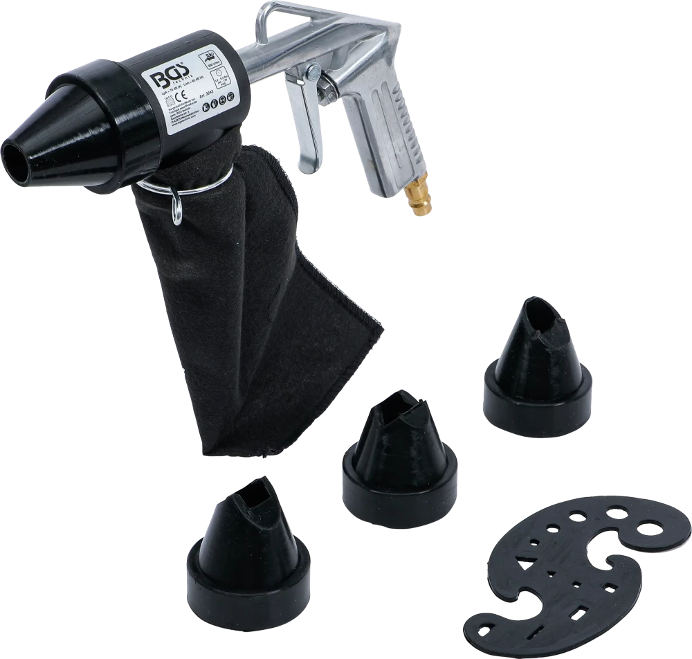 Pistola de jato de areia a ar comprimido incl. acessórios