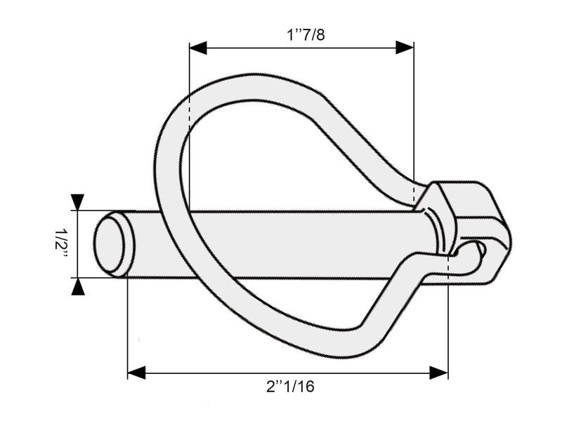 Cavilha mola tipo Pêra Ø12mm x 52mm (S.33013)