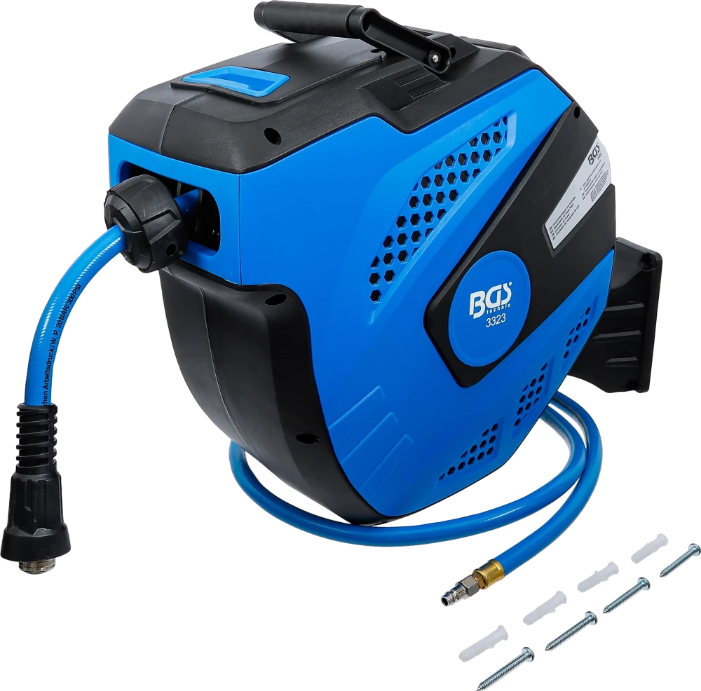 Enrolador de mangueira de ar comprimido | automático | 12 m + 2 m