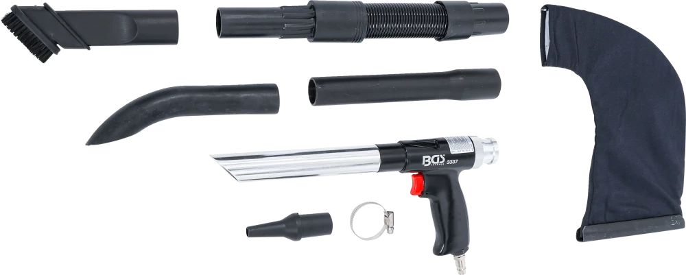 Pistola de ar comprimido de sucção e sopro | reversível | 8 peças