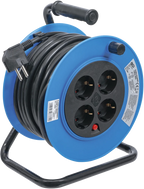 Bobina de cabos | 15 m | 3 x 1,5 mm² | 4 tomadas | IP 20 | 3000 W