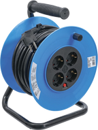 Bobina de cabos | 25 m | 3 x 1,5 mm² | 4 tomadas | IP 20 | 3000 W