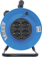 Bobina de cabos | 25 m | 3 x 1,5 mm² | 4 tomadas | IP 20 | 3000 W