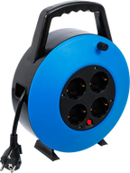 Carreto de cabos | 10 m | 3 x 1,5 mm² | 4 tomadas | IP 20 | 3000 W