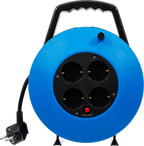 Carreto de cabos | 10 m | 3 x 1,5 mm² | 4 tomadas | IP 20 | 3000 W