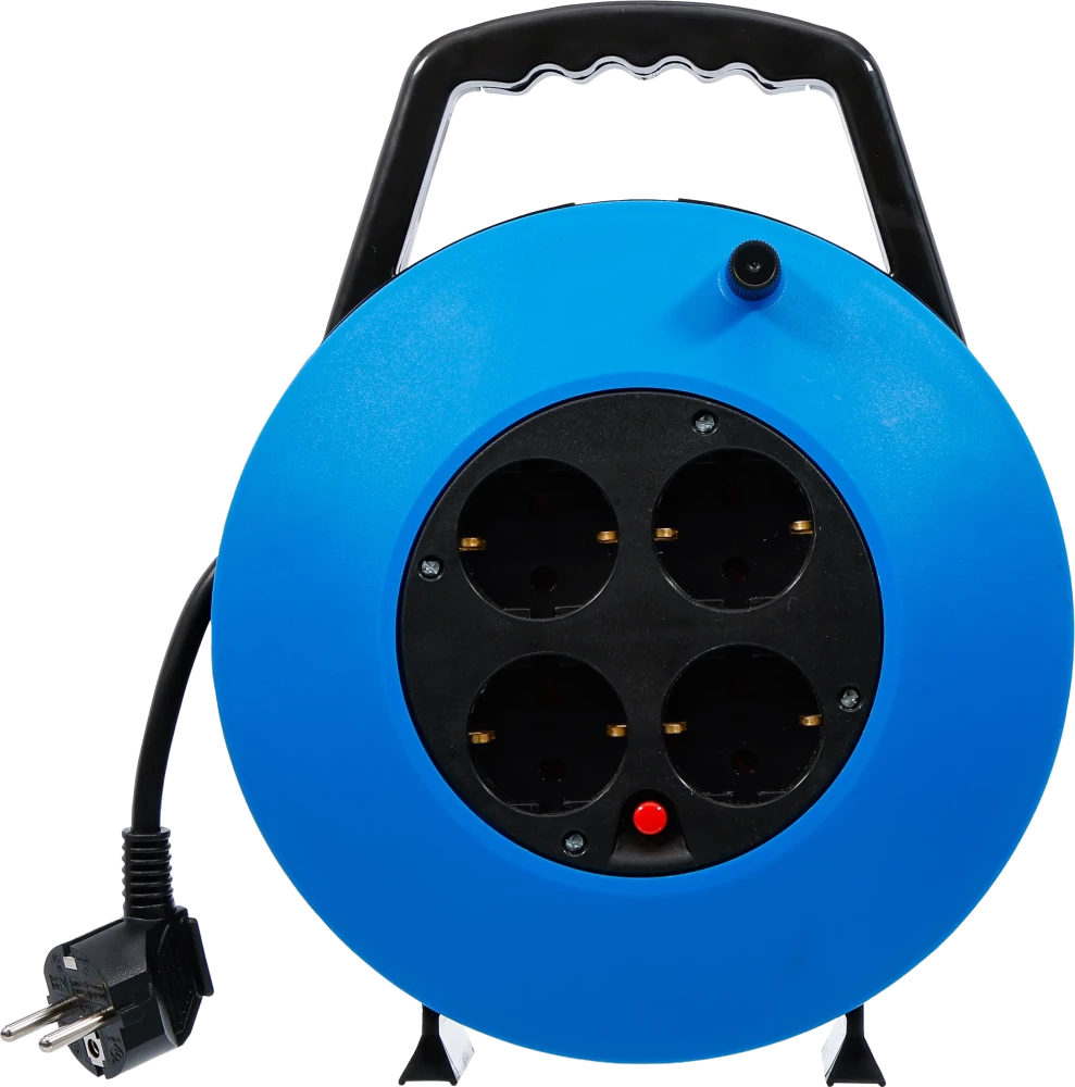 Carreto de cabos | 10 m | 3 x 1,5 mm² | 4 tomadas | IP 20 | 3000 W