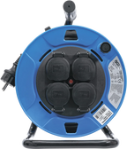 Bobina de cabos | 25 m | 3 x 1,5 mm² | 4 tomadas com tampa | IP 44 | 3500 W