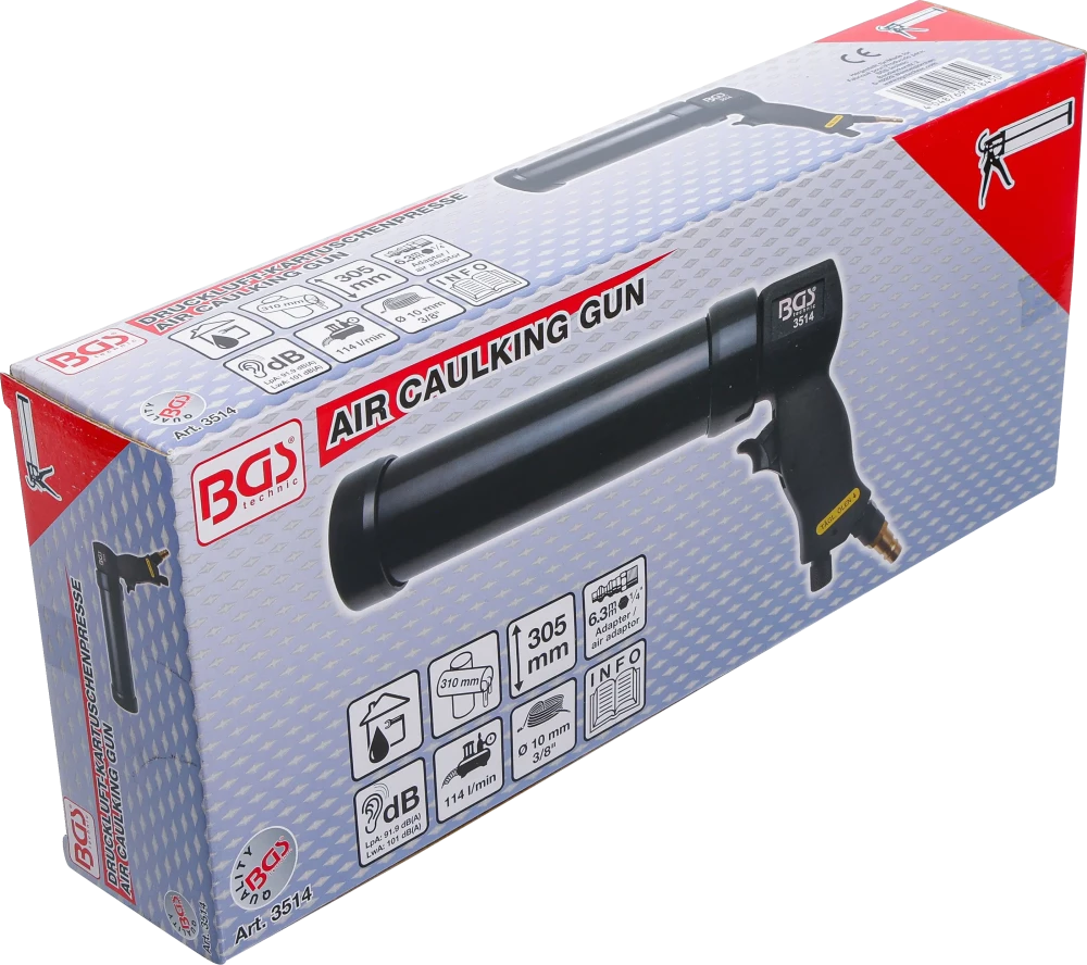Pistola de calafetagem de ar comprimido | para cartuchos de 310 ml
