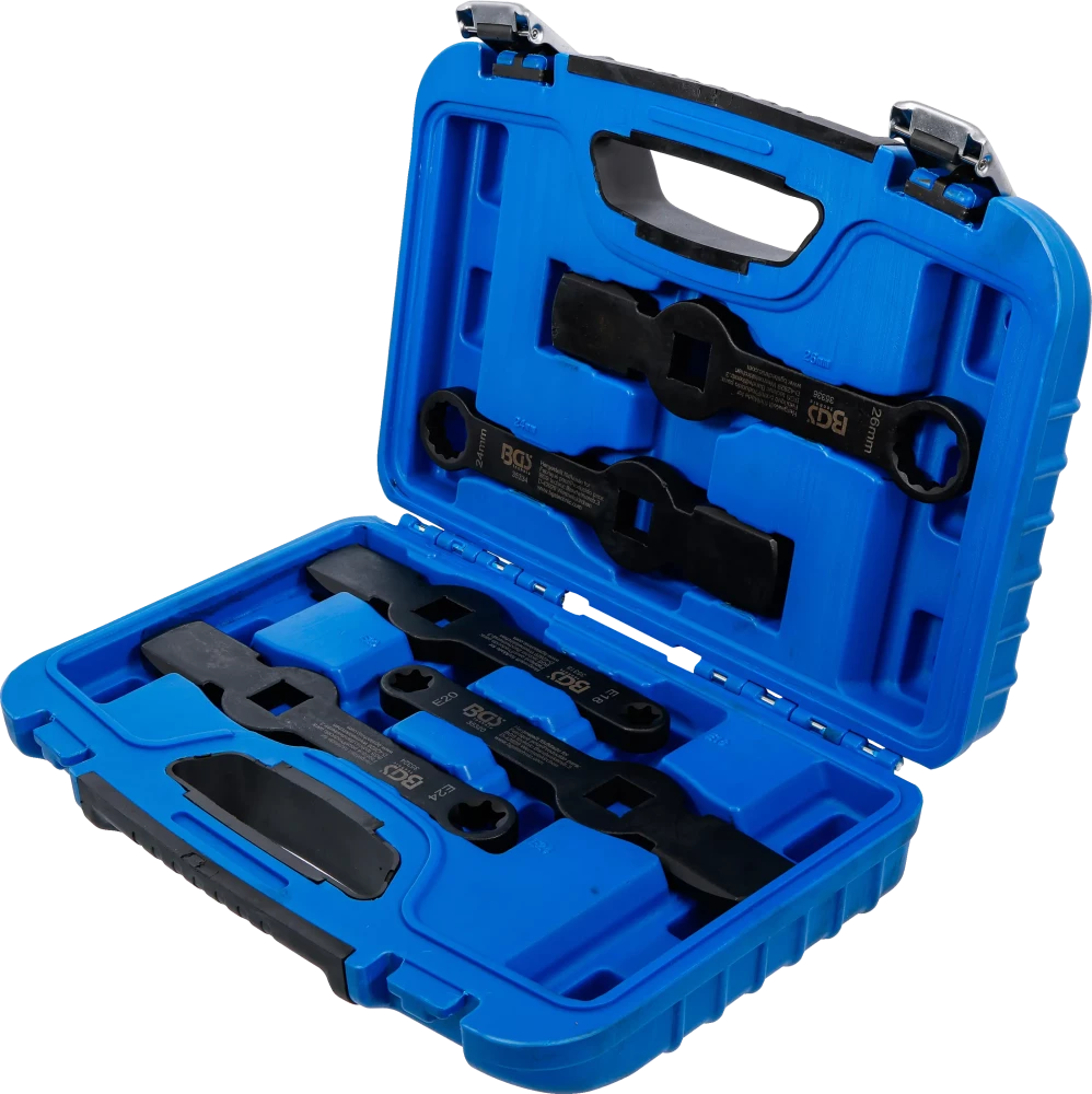 Conjunto de chaves de luneta de impacto | Bihexagonal / Perfil em E (para Torx) | 5 peças
