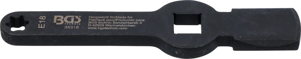 Chave de anel de impacto | Perfil E (para Torx) | com 2 zonas de impacto | E18