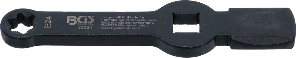 Chave de anel de impacto | Perfil E (para Torx) | com 2 zonas de impacto | E24