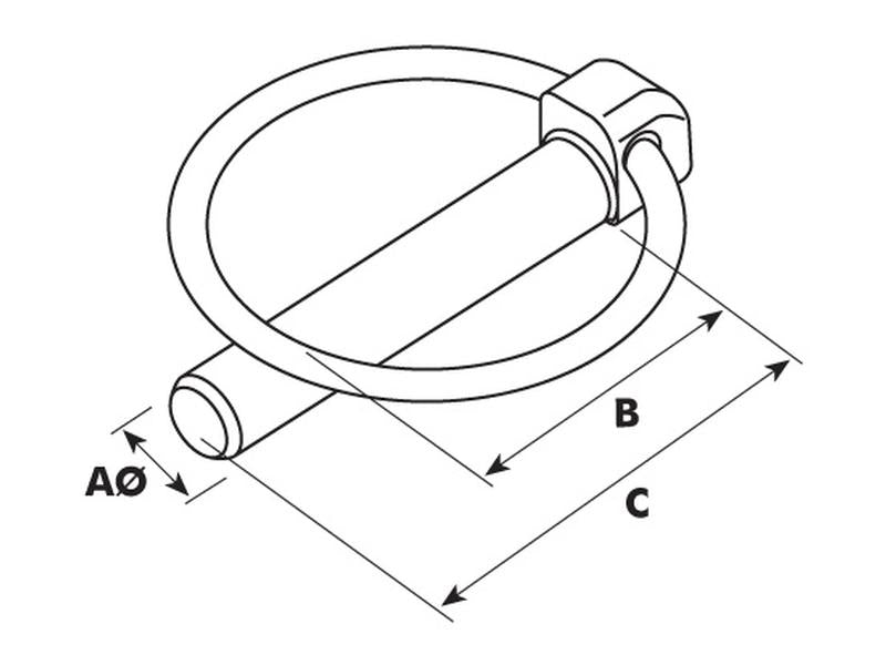 Cavilha de mola, Cavilha Ø9.5mm x 44.5mm (S.3546)