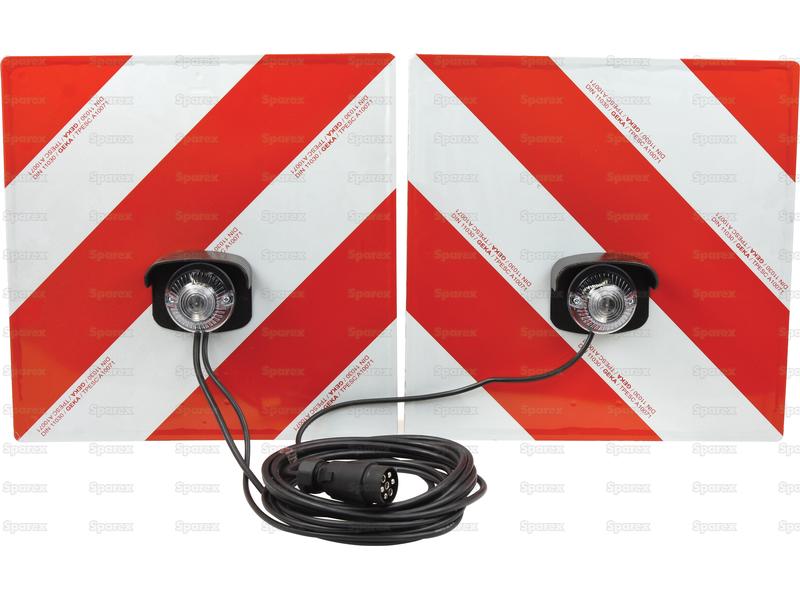Halogénio Placa de advertência With Light 12V, Esq./Dt. (S.35808)