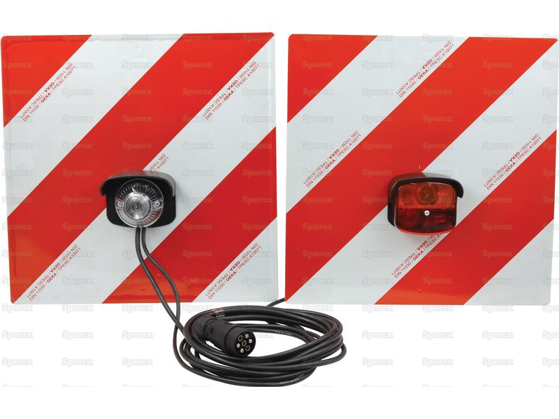 Halogénio Placa de advertência With Light 12V, Esq./Dt. (S.35808)
