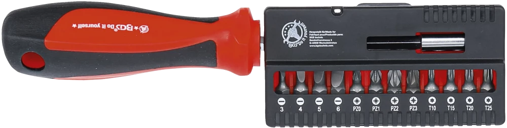 Conjunto de Pontas para Chave de Fendas | Fenda, PZ, Torx | 13 peças