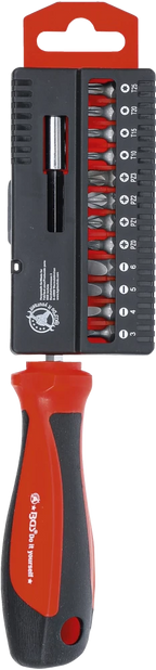 Conjunto de Pontas para Chave de Fendas | Fenda, PZ, Torx | 13 peças