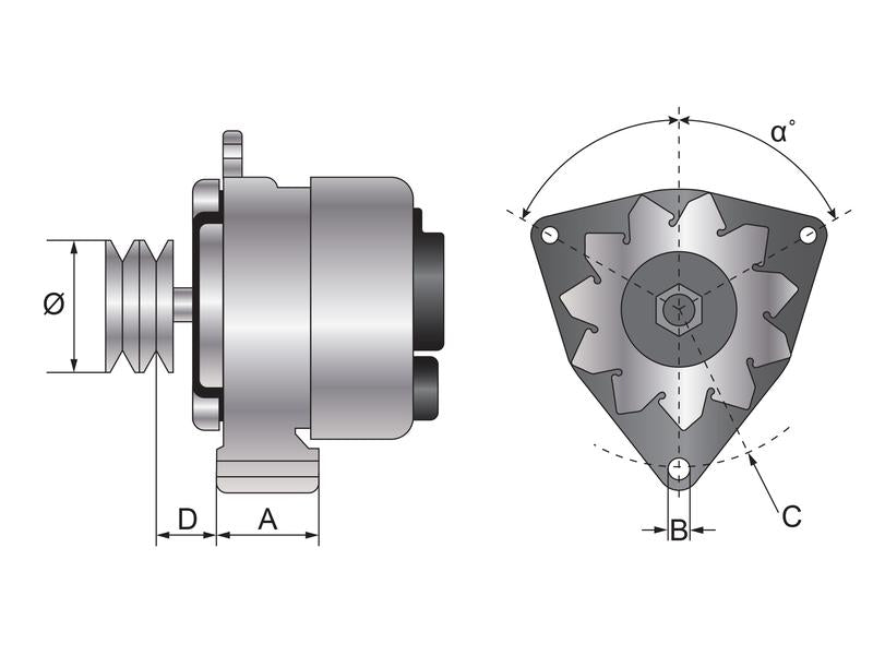Alternador (Mahle) - 14V, 55 Amps (S.35944)