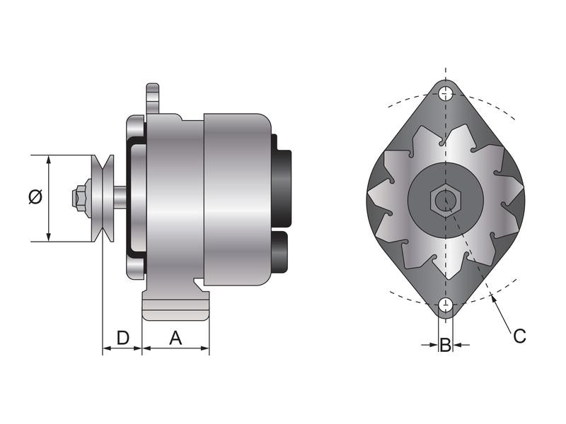 Alternador (Mahle) - 14V, 120 Amps (S.36202)