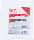 Lâminas raspadoras de substituição para BGS 364 | 0,6 x 12 mm | 5 peças