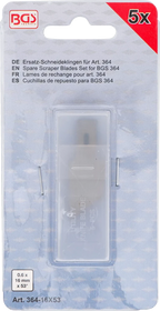 Lâminas de corte de substituição para BGS 364 | 0,6 x 16 mm x 53° | 5 peças