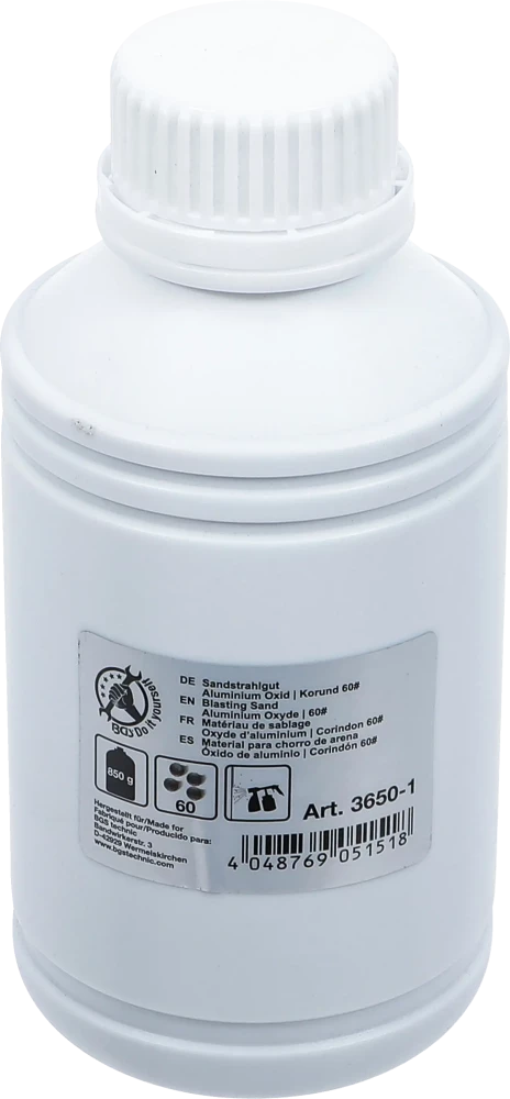 Material para jato de areia | Óxido de alumínio | Corindo 60# | 850 g
