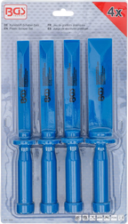 Conjunto de raspadores de plástico | 19 - 22 - 25 - 38 mm de largura | 4 peças