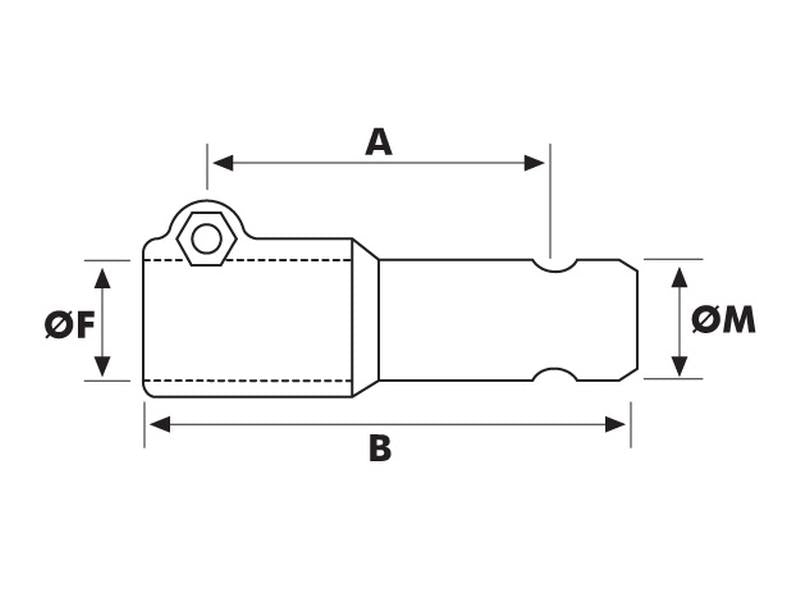 Adaptador PTO - Estria Femea 1 3/8'' - 6 x Male spline 1 3/8'' - 6 Com Clamp Bolt. (S.3741)