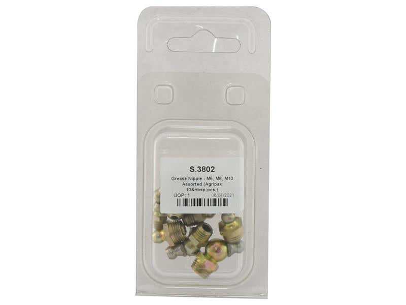 Agripak 10 un. Kit Copos Lub. met M6, M8, M10 Assorted (S.3802)