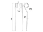 Mola Comp:386mm, Larg:95mm, Ø9mm - para Fella Aplicavel em: 488072 (S.38346)