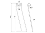 Mola Comp:554mm, Larg:103mm, Ø9mm - para Fella Aplicavel em: 491774 (S.38353)