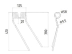 Mola - Dt. - Comp:410mm, Larg:125mm, Ø9.5mm - para Galfre, Niemeyer Aplicavel em: 600038 (S.38384)