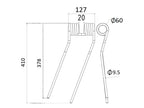 Mola - Dt. - Comp:410mm, Larg:127mm, Ø9.5mm - para Galfre, Niemeyer Aplicavel em: 600056 (S.38387)