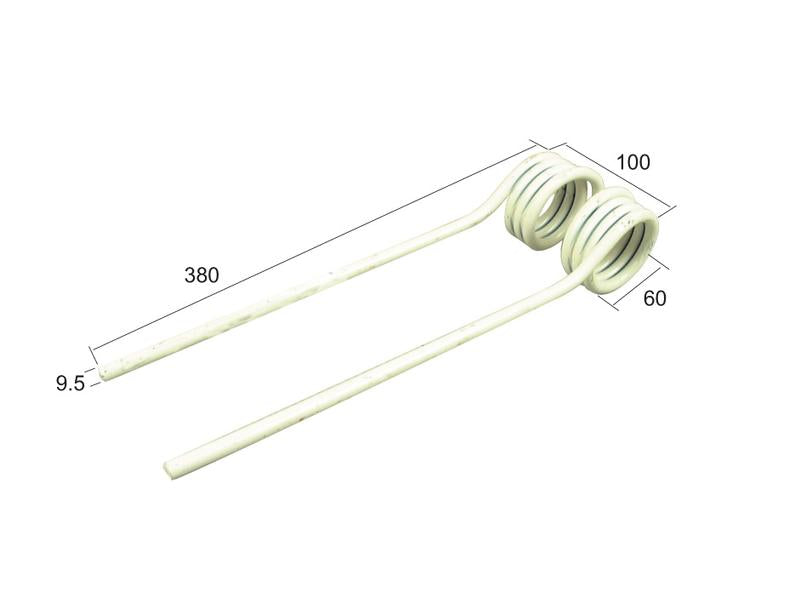 Mola - Esq./Dt. - Comp:380mm, Larg:100mm, Ø9.5mm - para Pottinger Aplicavel em: 436145 (S.38404)