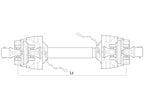 Weasler Transmissão Homocinética - dos dois lados, (Lz) Comprimento: 1010mm, 1 3/8'' x 6 Spline 80° W.A. Slide Lock to 1 3/8 x 6 estrias 80° Homocinetica (S.39024)