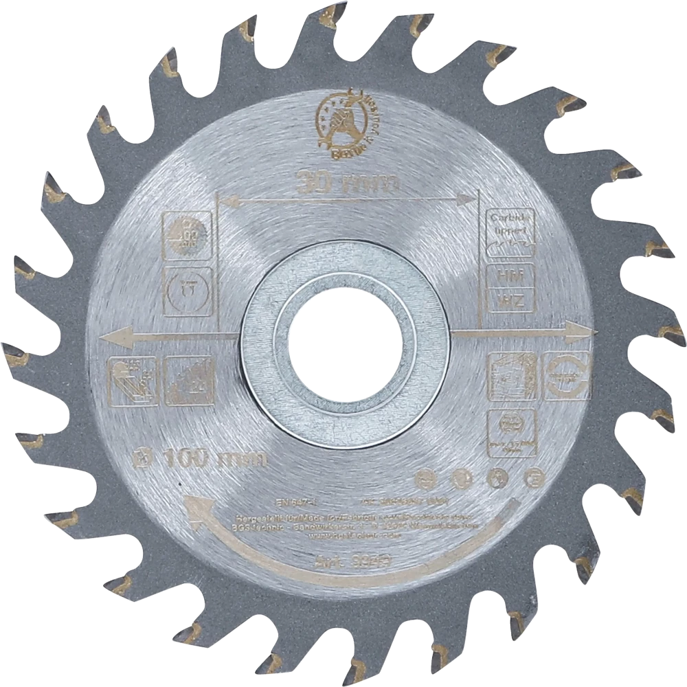 Lâmina de serra circular de carboneto | Ø 100 x 30 x 2,1 mm | 24 dentes