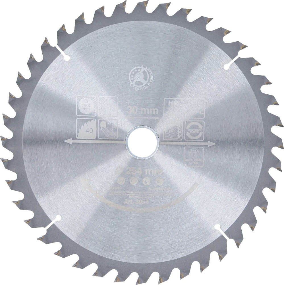 Lâmina de serra circular de carboneto | Ø 254 x 30 x 3,2 mm | 40 dentes