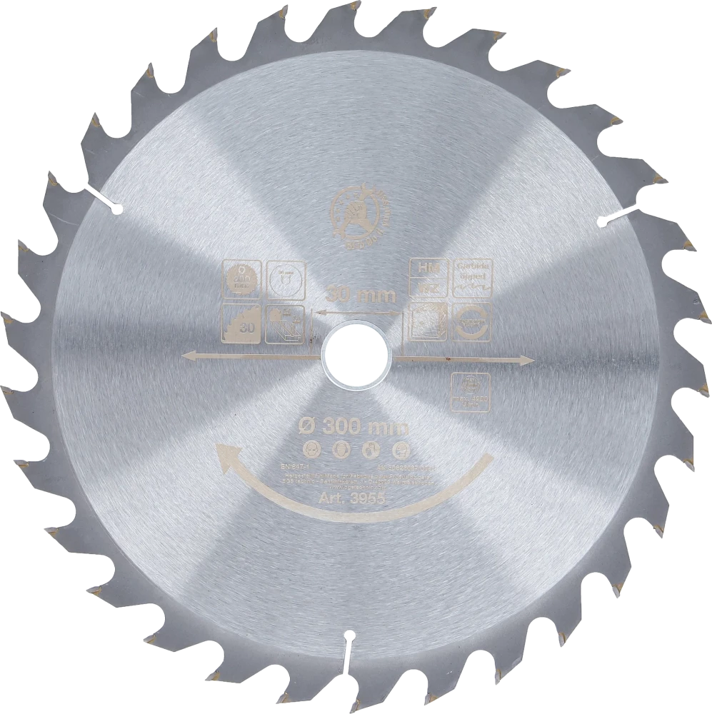 Lâmina de serra circular de carboneto | Ø 300 x 30 x 3,2 mm | 30 dentes