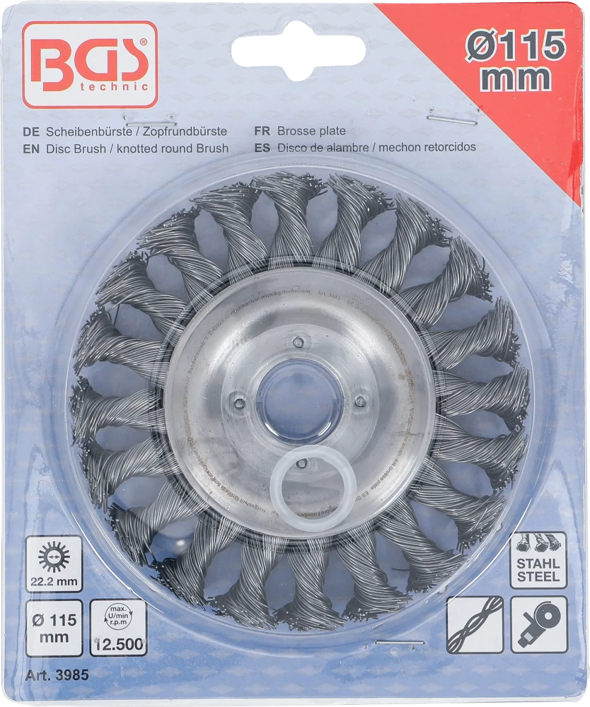 Escova de disco / escova redonda com nós | Ø 115 mm