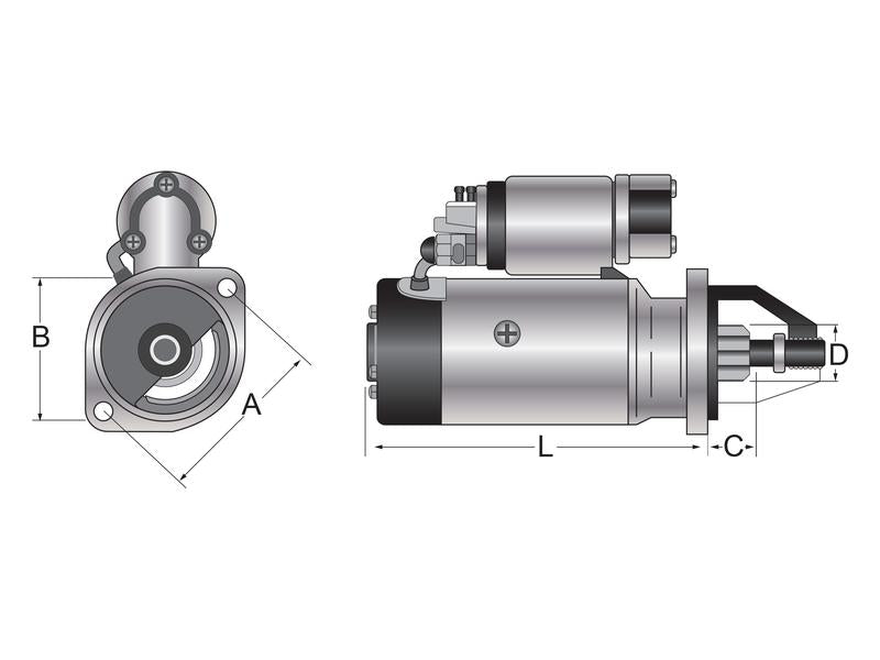 Motor de Arranque - 12V, 2.7 Quilowatts (Sparex) (S.399011)