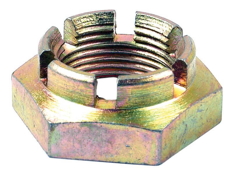 Porca castelada, Tamanho da rosca: 1-1/4'' UNF (DIN or Standard No. DIN 935) Resistência à tração: 8.8 (S.40214)