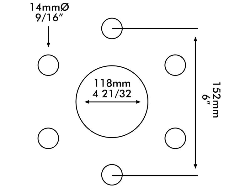 Jante, Tamanho da jante da roda: 8'' x 16''. (S.40289)
