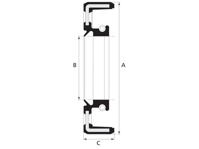 Retentor com sentido de rotação 2-1/4'' x 3'' x 1/2 (S.40348)